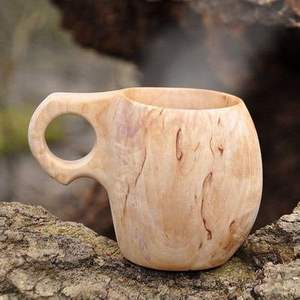 Tasses en bois de style classique, idéales pour les maisons traditionnelles et les expériences culinaires culturelles - Product Image 2