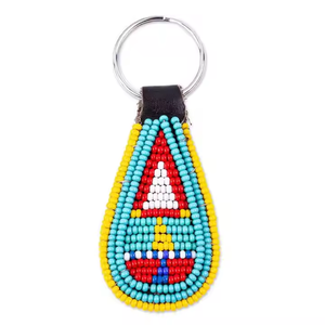 Llavero Artesanal con Cuentas, Adorno para Bolsos, Estilo Étnico Indio Tradicional, Accesorio de Moda con Patrón de Alfabeto Hecho por Artistas Expertos - Product Image 6