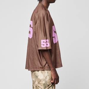 Camiseta Deportiva Oversize de Malla con Número Personalizado, Corte Holgado, 100% Poliéster para Marcas de Moda, Camiseta de Fútbol Americano - Product Image 4