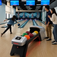 Pistes de bowling numériques avec mur LED géant, pare-chocs intelligents pour enfants, notation multi-écrans, divertissement sportif multijoueur