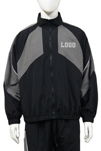 ชุดวอร์มฤดูหนาวแบบเรียบง่าย ไซส์พลัส สตรีทแวร์ ไนลอน คุณภาพสูง ปี 2026 สำหรับผู้ชาย ชุด 2 ชิ้น น้ำหนักเบา ทรงโอเวอร์ไซส์ กันลม - Product Image 2