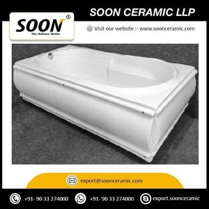 Bañera Rectangular Empotrable de Cerámica SOON de 1500 mm, Estilo Clásico, Blanca, para Baño - Product Image 5