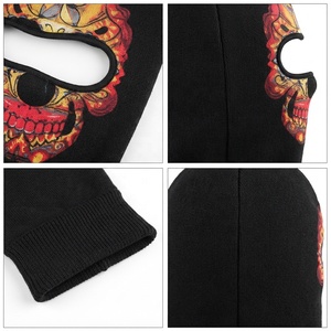 Pasamontañas unisex de acrílico con diseño de calavera de azúcar colorida para fiestas - Product Image 4