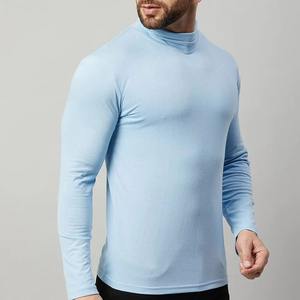 T-shirt à manches longues 100 % coton de haute qualité pour hommes, uni, en gros, pour la gym, personnalisable - Product Image 3