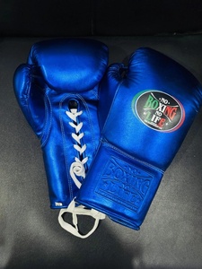 ถุงมือชกมวย OEM โลโก้สั่งทำพิเศษ o Boxing No Life สีน้ำเงินเมทัลลิก คุณภาพพรีเมียม สำหรับฝึกซ้อม แข่งขัน และการต่อสู้ - Product Image 3