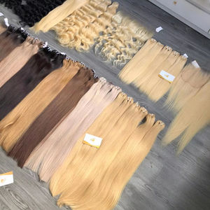 Extensions de cheveux vierges vietnamiens 100% naturels, couleur claire, cuticules alignées, trame machine, cheveux décolorés, prix de gros - Product Image 1