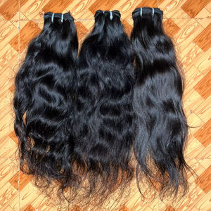 100% paquets de cheveux de temple indien bruts vierges non traités cuticule de donneur unique alignée - Product Image 1