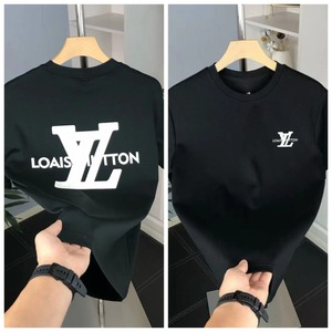 2026 New Trend Cotton Jersey Printed T-Shirt Unisex Luxury Style Short Sleeve Casual Front Logo Autumn Winter Tee - Product Image 4