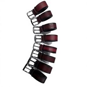 Ceinture unisexe en cuir de buffle de haute qualité, vintage, imperméable, avec boucle carrée en acier, solide et personnalisable pour hommes/femmes - Product Image 1