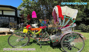 Decoración elegante para fotomatón estilo desi, rickshaw, estilo punjabi, entrada nupcial, tuk tuk, decoración para fotomatón Haldi con auto rickshaw USA - Product Image 5