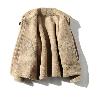Genuine Leather <b>Jacket</b> with Inner Wool Lining for Men Warm Winter <b>Biker</b> Style Durable Comfortable Fashion Outerwear - Product Image 3