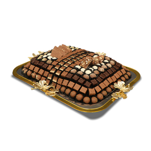 Plateau à chocolat en métal poli de qualité supérieure, plateau de service décoratif moderne pour chocolat, présentoir à desserts pour les fêtes - Product Image 3