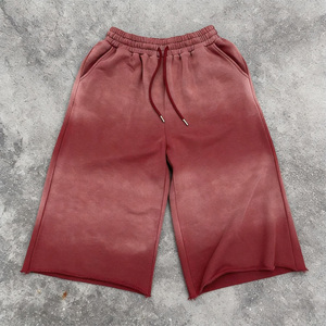 Últimas Novedades: Shorts Bermuda de Verano de Felpa Francesa con Estampado de Guepardo, Efecto Desgastado Vintage, Largos hasta la Rodilla - Product Image 6