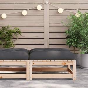 Repose-pieds modulaire en bois de pin massif pour patio, 10,9 pouces, anthracite, accessoire de mobilier d'extérieur durable et élégant - Product Image 5