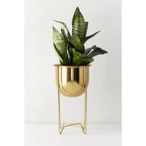 Pot de fleurs et jardinière antique en cuivre avec support, facilement transportable, décoration intérieure moderne, support pour plantes d'intérieur, jardinière rustique - Product Image 4