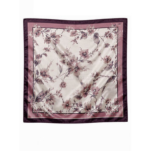 Women's Adult 100% Silk <b>Square</b> <b>Scarf</b> Floral Print Multi-Functional Fashion Accessory All Seasons Elegant High Quality - Product Image 3