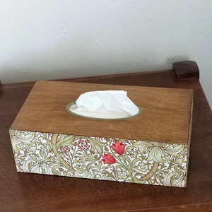 Caja de pañuelos de madera con ventana de cristal y diseño impreso, para colección de hogar moderno, estuche de accesorios al por mayor - Product Image 6