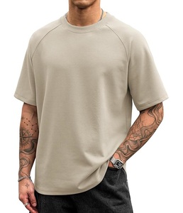 Nouveauté T-shirt décontracté pour homme à manches courtes 100% coton Col rond et épaules tombantes Couleur unie Surdimensionné Fabriqué au Bangladesh - Product Image 1