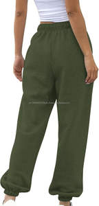 Pantalon de détente décontracté pour femme avec cordon de serrage Joggers d'hiver extensibles avec poches Jambe droite Pantalon de survêtement confortable à l'avant - Product Image 4