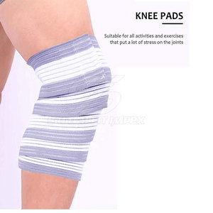 Durable <b>Knee</b> Wraps for Gym Workout <b>Support</b> for Squats Weightlifting Training Soft <b>Elastic</b> Comfortable Fit - Product Image 4