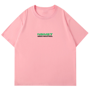 เสื้อยืดแขนสั้นสีดำสำหรับผู้ชาย แบรนด์ Naimat ทรงปกติ คอกลม ผ้าคอตตอนเจอร์ซีย์ พิมพ์ลายตัวอักษร สไตล์ลำลอง - Product Image 3