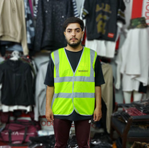 Chaleco de Seguridad Reflectante de Alta Visibilidad al por Mayor, Unisex, Tallas Grandes, Tela de Tricot de Poliéster de Alta Calidad, Impresión de Logotipo Personalizado OEM EN - Product Image 4
