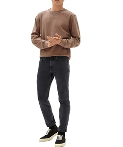 Jeans en denim pour hommes coupe classique à prix abordable, nouveau design respirant, style streetwear, coupe slim noire personnalisée pour hommes - Product Image 2