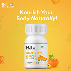 Suplemento de Extracto de Semilla de Calabaza con Certificación GMP de INLIFE (500 mg) 60 Cápsulas para la Salud Masculina y la Salud del Tracto Urinario - Product Image 3