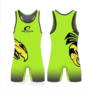 Factory Made Design Men's Wrestling <b>Singlets</b> Stretch Quick Dry Spandex/Polyester <b>Weightlifting</b> <b>Singlets</b> High Quality - Product Image 3