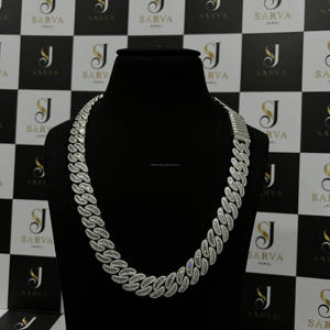 Collar de Cadena Cubana de Miami, Estilo Hip Hop, con Diamantes VVS, Regalo para Hombre, Certificado IGI, Personalizado, Plata de Ley 925, con Incrustaciones de Diamantes - Product Image 5