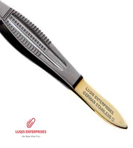 Pinzas Castroviejo Marrones para Tejidos, Pinzas Quirúrgicas Delicadas con Dientes Marrones para Microcirugía, Instrumento Médico de Acero Inoxidable - Product Image 3