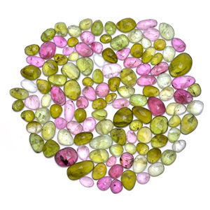 Prix de gros Tourmaline naturelle de haute qualité Multi Tourmaline Rose Cut Gemstone Tourmaline 5X6 à 10X15 MM Pierres précieuses en vrac pour la fabrication de bijoux - Product Image 1