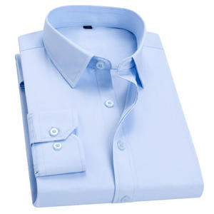 Camisa Formal de Algodón para Hombre, Ropa de Oficina Premium, Manga Larga, Transpirable, Tejido Clásico, Colección de Camisas de Vestir - Product Image 1