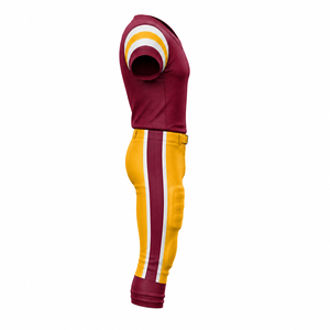 Nouveautés : Ensemble d'uniformes de football américain personnalisés, tissu respirant et durable, maillot et pantalon pour entraînement et matchs d'équipe, vente en gros - Product Image 4