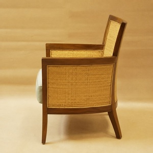 Teak Rattan Leisure Arm Chair with <b>Foam</b> Filled Seat Cushion Modern Design for Living Room Hard Floor Use <b>Model</b> CHA63 - Product Image 2