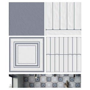 Carreaux muraux émaillés sculptés de qualité commerciale 300x300mm, texture porcelaine de luxe pour projets immobiliers et halls d'appartements - Product Image 2