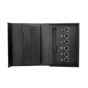 Ensemble de boîtes porte-clés en cuir PU de qualité supérieure avec fermeture magnétique, étui de rangement rigide pour cadeaux, forme rectangulaire noire, design haut de gamme - Product Image 4