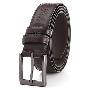 Ceinture en cuir de vachette vintage écologique personnalisée avec boucle coulissante automatique en cuivre pour hommes, vente en gros sur mesure - Product Image 1