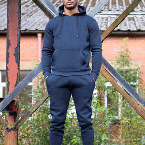 Conjunto deportivo personalizado de alta calidad para hombre, pantalones de chándal y sudadera con capucha, traje deportivo liso para correr, chándal deportivo para hombre. - Product Image 2