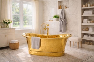 Bañera de cobre, bañera de cobre hecha a mano, bañera de cobre de lujo, bañera de inmersión de cobre, bañera de cobre puro - Product Image 5