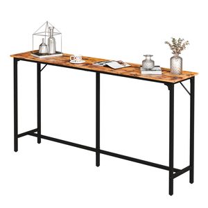 Tavolo da Bar 71 Pollici, Capacità 209 Libbre, Marrone, Altezza Pub, Piano in MDF Resistente, Struttura in Metallo per Cucina/Bar - Product Image 1