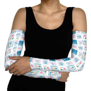 Manguitos Unisex con Estampado por Sublimación, Protección Solar UPF50+, Cubre Brazos Refrigerantes, Diseño de Pez Azul, Seda Helada, Para Todas las Estaciones - Product Image 6