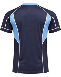 Ensemble de t-shirt et short de sport bleu marine et bleu clair pour homme, respirant, séchage rapide, vêtements de sport, tenue de course à pied, entraînement, vêtements de sport actifs - Product Image 6