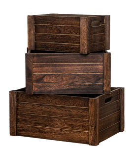 Storage Basket Miniature Solid <b>Wood</b> Polished Sustainable Rectangle Customized Color Tabletop Fruit Basket Model Made Vietnam - Product Image 5