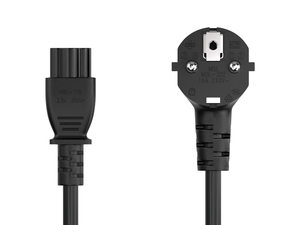 Câble <span class=keywords><strong>d</strong></span>'<span class=keywords><strong>alimentation</strong></span> SYONG 1,8 m CEE 7/7 vers IEC320 C5 coudé, type Schuko européen, pour <span class=keywords><strong>ordinateur</strong></span> portable 18AWG 10A/250V - Product Image 1