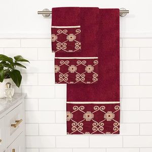 Elegante Set di 3 Asciugamani da Bagno Rose Classic Luxury, Collezione Contemporanea per il Bagno con Asciugamano da Bagno, Mani e Viso - Product Image 3