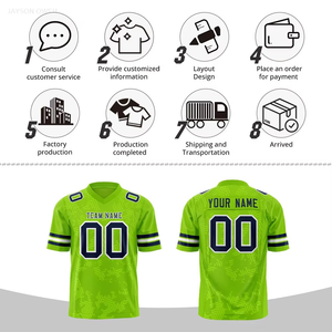 Vêtements de football américain respirants de haute qualité avec logo personnalisé, 100 % polyester, maillot de football américain personnalisé - Product Image 5