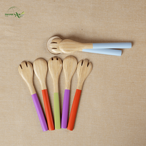 <b>Bamboo</b> Spoon and Fork <b>Set</b> Eco Friendly Natural <b>Bamboo</b> <b>Cutlery</b> OEM ODM for Restaurant Hotel Catering Use - Product Image 1