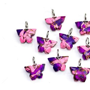 Pendentif Papillon en Turquoise Mohave Rose et Violette AAA, en Argent 925, Sculpté à la Main, pour la Fabrication de Bijoux, Vente en Gros - Product Image 5