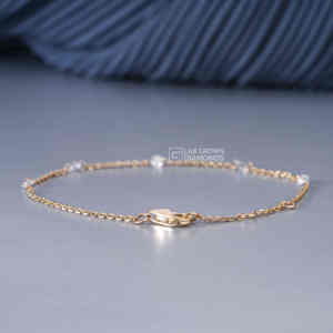 Pulsera de Cadena de Plata S925 de Lujo con Diamante Cultivado en Laboratorio, Redondo, 0.52 Quilates, Calidad VS EF, Regalo de Joyería para Mujer, Uso Diario y para Fiestas - Product Image 3
